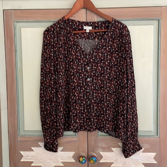 Garnet Hill Tops - Garnet Hill | Clio Blouse. Floral Boho Button down.  Size 10. Cottage core.